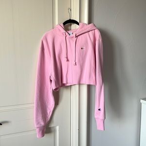 Cropped Pink Champion Hoodie